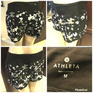 ATHLETE CAMO RUNNING SHORTS BLACK  MED